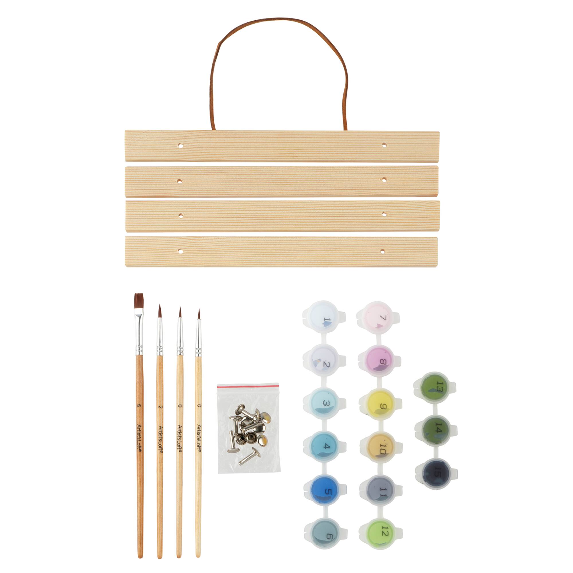 8" x 10" Swiss Alps Paint-by-Number Kit with Wood Display Hanger by Artist's Loft®
